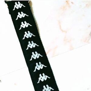 Kappa Black and White Logo Belt